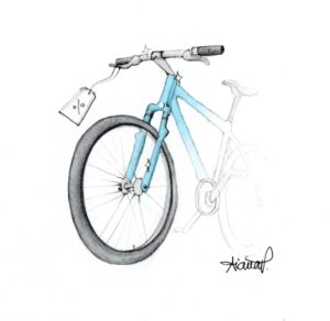 Blue bicycle to represent business blog ideas